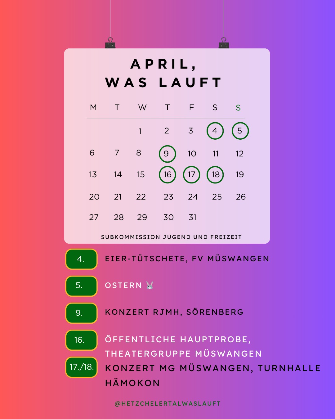 Hetzchelerthal – Was lauft?